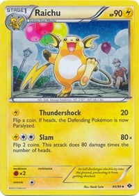 Raichu - 40/99 (Cosmos Holo) 040/099