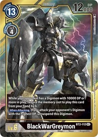 BlackWarGreymon (Alternate Art) BT2-112 SEC
