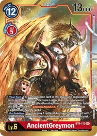 AncientGreymon (Alternate Art) BT4-113 SEC