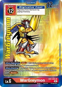 WarGreymon (Alternate Art) EX1-009 SR