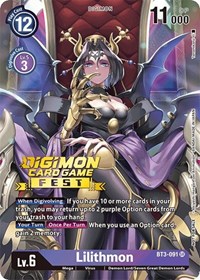 Lilithmon (Digimon Card Game Fest 2022) BT3-091 SR