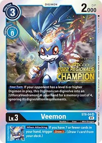 Veemon (2022 Championship Online Regional) [Online Champion] ST8-04 SR
