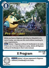 X Program BT9-110 U