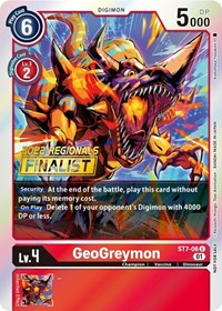 GeoGreymon (2022 Championship Offline Regional) [Online Finalist] ST7-06 U