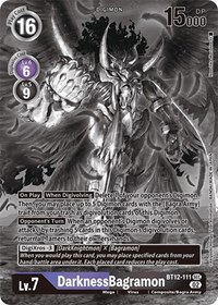 DarknessBagramon (Alternate Art) (Black & White) BT12-111 SEC