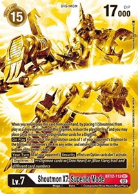 Shoutmon X7: Superior Mode (Alternate Art) (Gold) BT12-112 SEC
