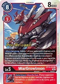 WarGrowlmon BT12-016 R