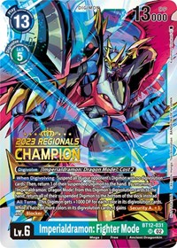 Imperialdramon: Fighter Mode (2023 Regionals Champion) BT12-031 SR