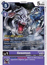 Gesomon BT15-074 U