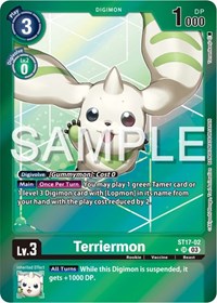 Terriermon (Advanced Deck Set Double Typhoon Secret Pack) ST17-02 SR