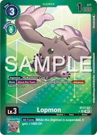 Lopmon (Advanced Deck Set Double Typhoon Secret Pack) ST17-03 SR