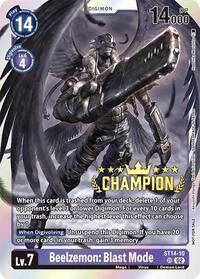 Beelzemon: Blast Mode (Digimon 3-On-3 Champion) ST14-10 SR