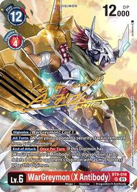WarGreymon (X Antibody) (Rare Pull) BT9-016 SR