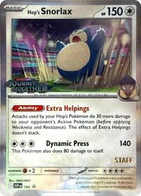 Hop's Snorlax (Prerelease) [Staff] 184