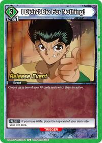I Didn't Die For Nothing! UEPR/YYH-1-064