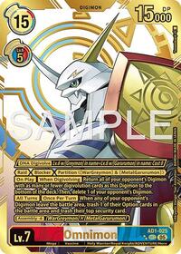 Omnimon - AD1-025 (Rare Pull) AD1-025 SEC