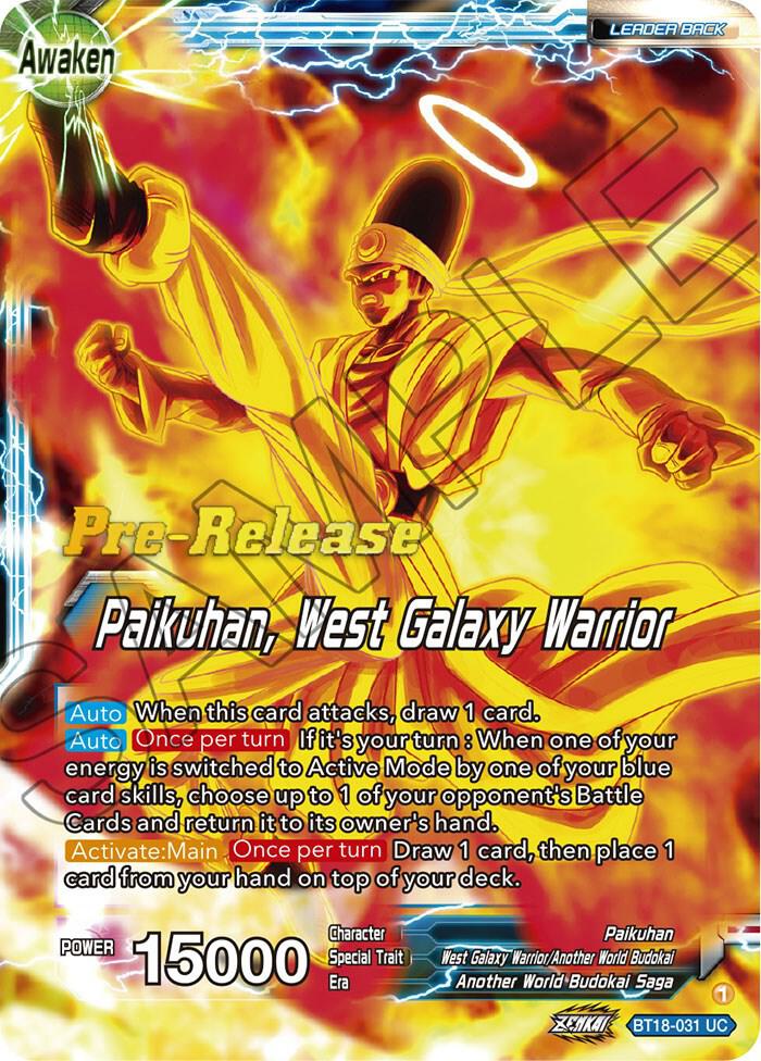 Paikuhan West Galaxy Warrior BT18-031