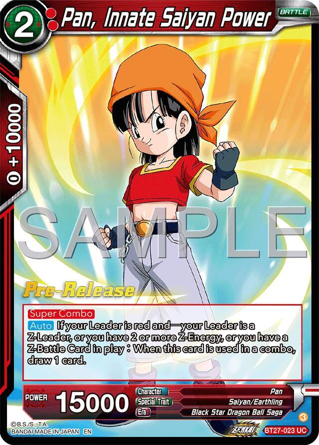 Pan Innate Saiyan Power BT27-023 card