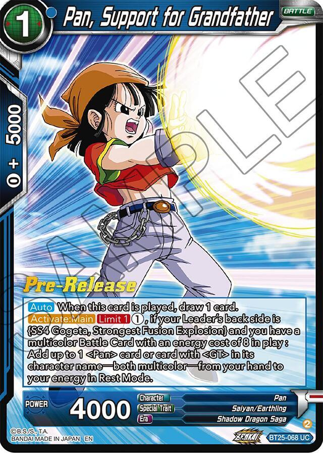 Pan Support for Grandfather BT25-068 card