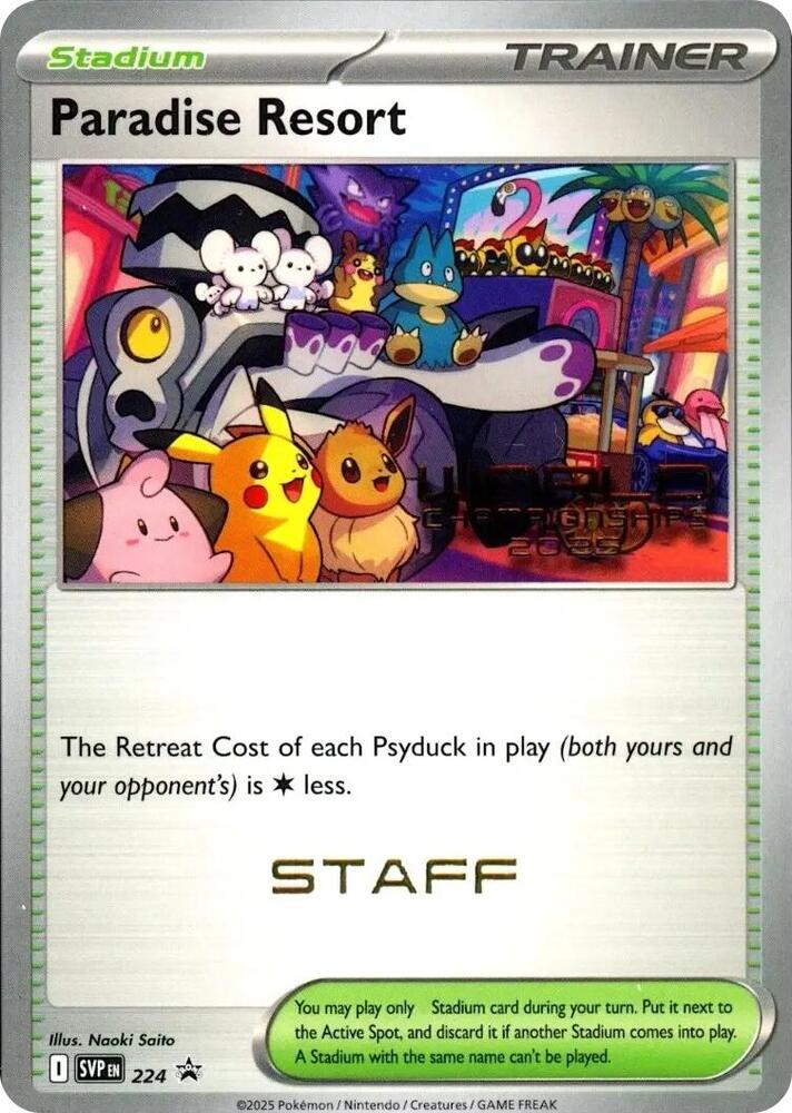 Paradise Resort 224 World Championships 2025 Staff card