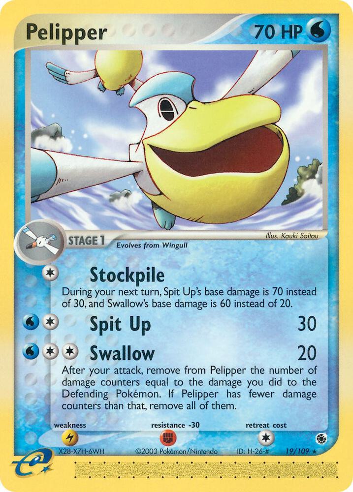 Pelipper 19/109 card