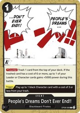 Peoples Dreams Dont Ever End OP08-096 card