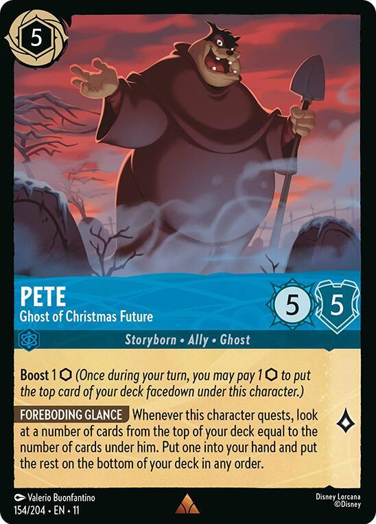 Pete Ghost of Christmas Future 154/204 carta