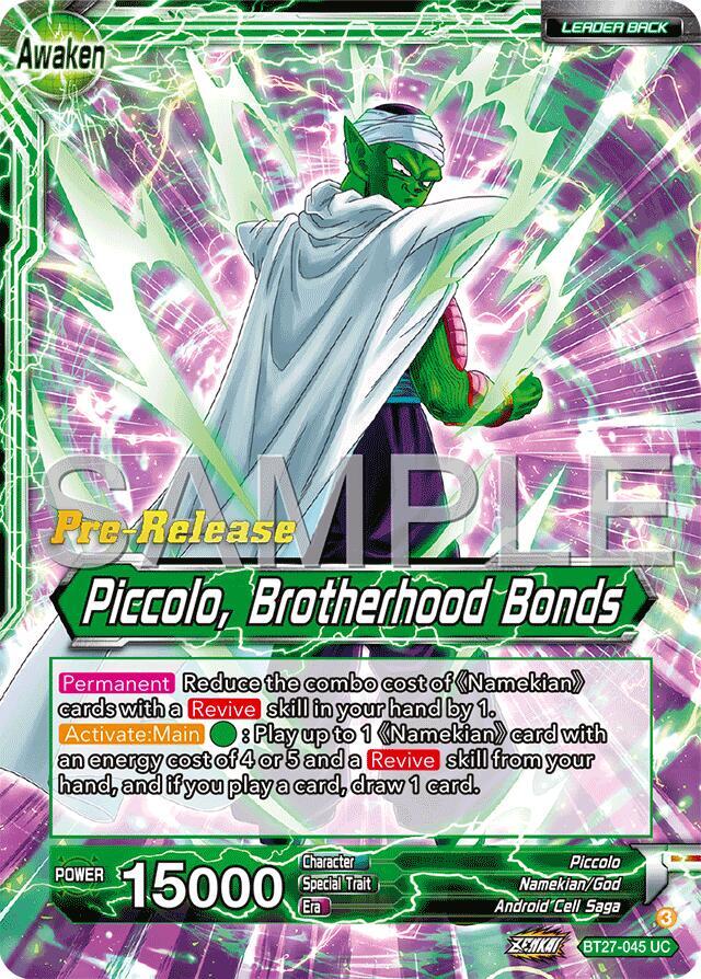 Piccolo Brotherhood Bonds BT27-045 card