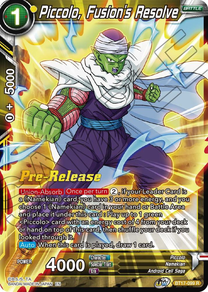 Piccolo Fusions Resolve BT17-099