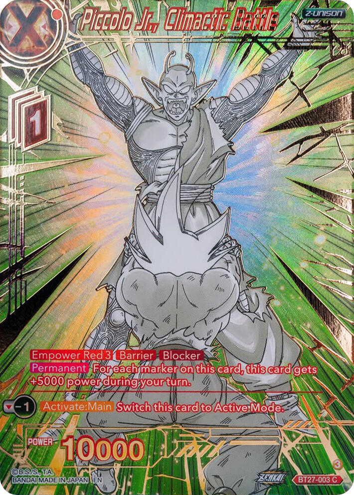 Piccolo Jr Climactic Battle Gold Stamped BT27-003 carta