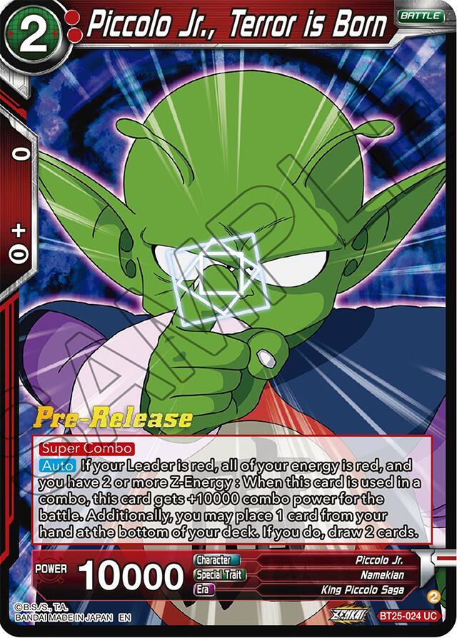 Piccolo Jr Terror is Born BT25-024 card