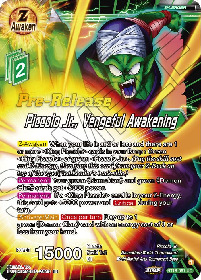 Piccolo Jr Vengeful Awakening BT18-061
