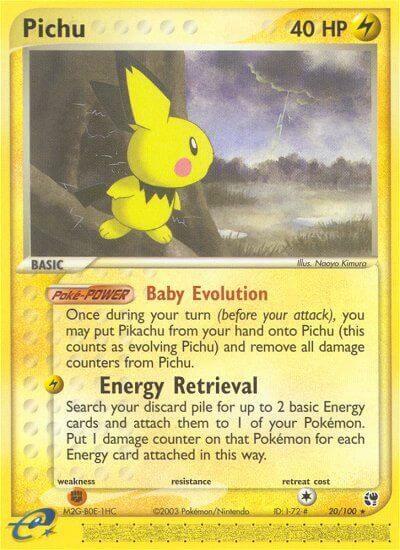 Pichu 20/100 card
