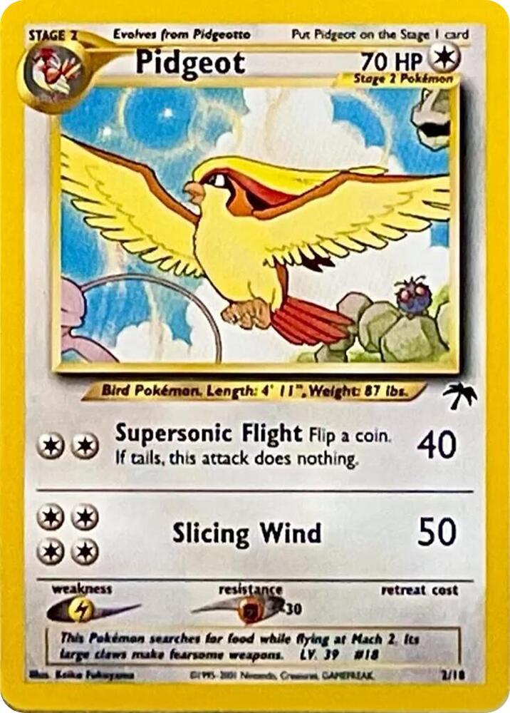 Pidgeot 02/18 card