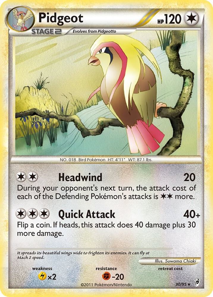 Pidgeot 30/95 card