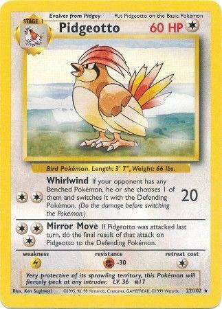 Pidgeotto 022/102 card