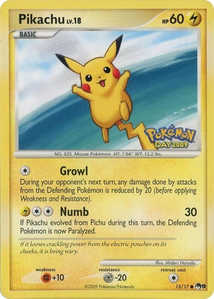 Pikachu 015/017 card