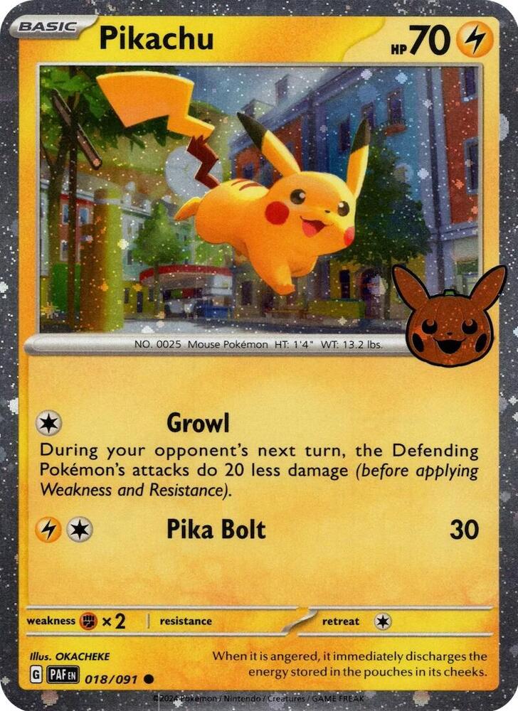 Pikachu 018 091 Cosmos Holo carta