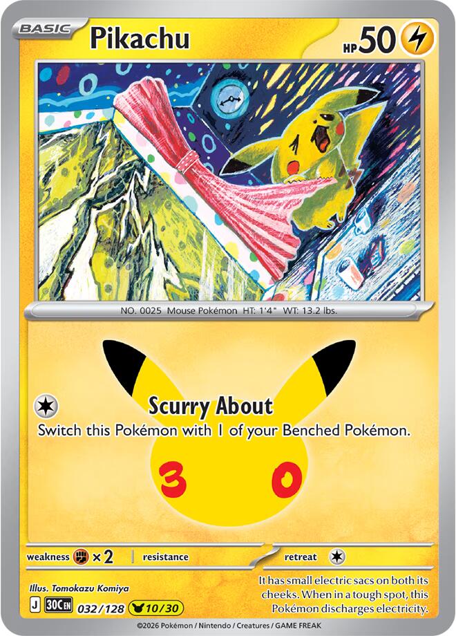 Pikachu 032/128 card