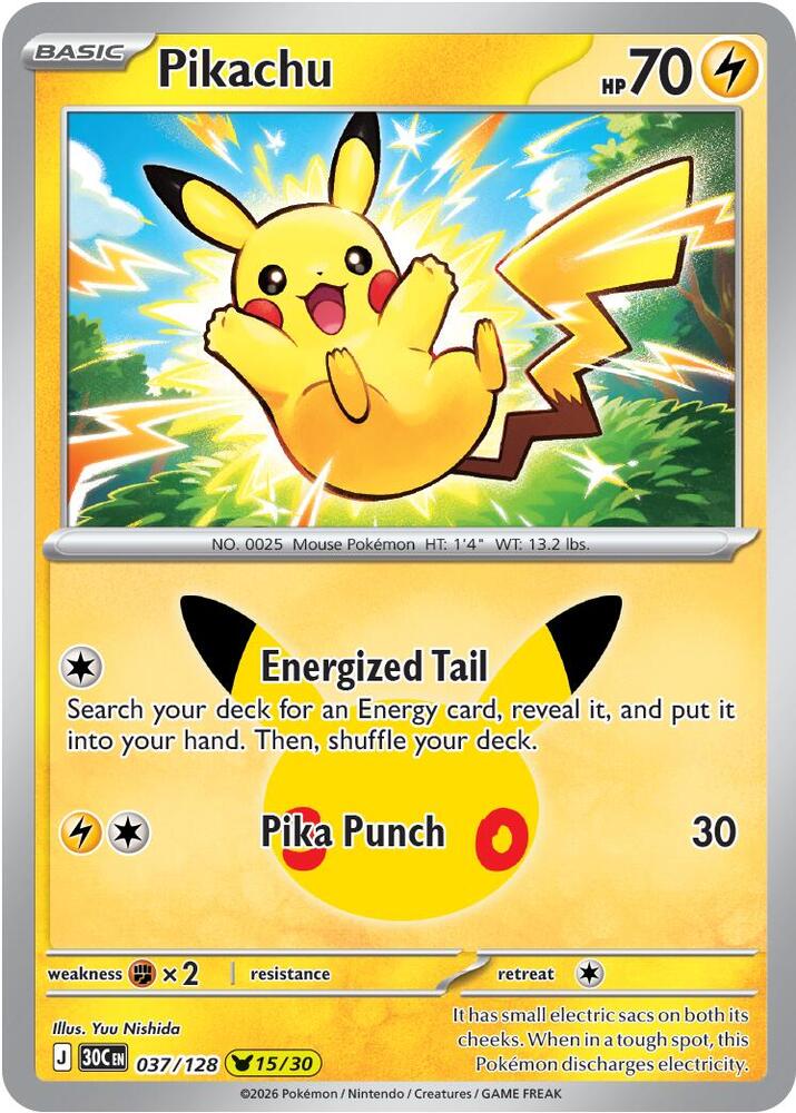 Pikachu 037/128 card