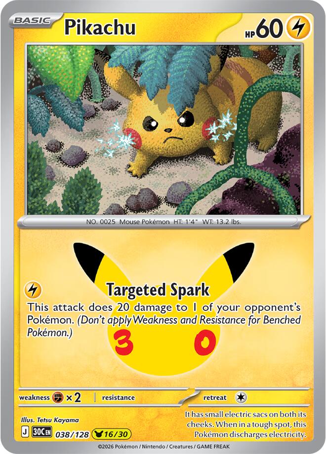 Pikachu 038/128 card