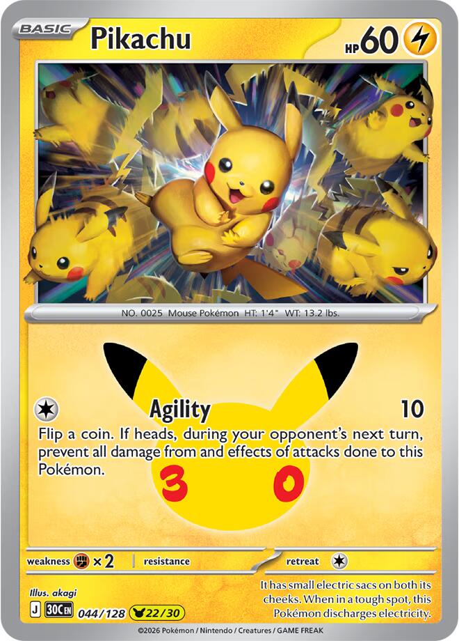 Pikachu 044/128 card