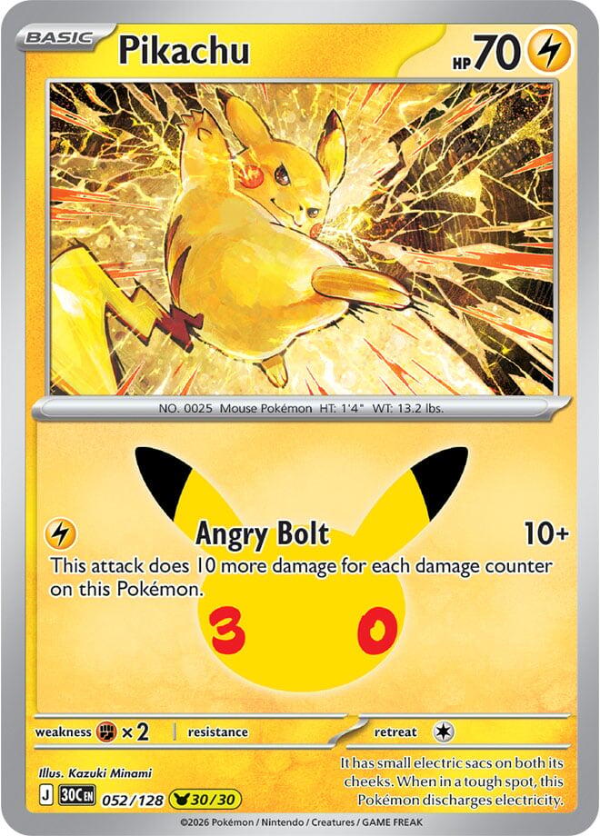 Pikachu 052/128 card