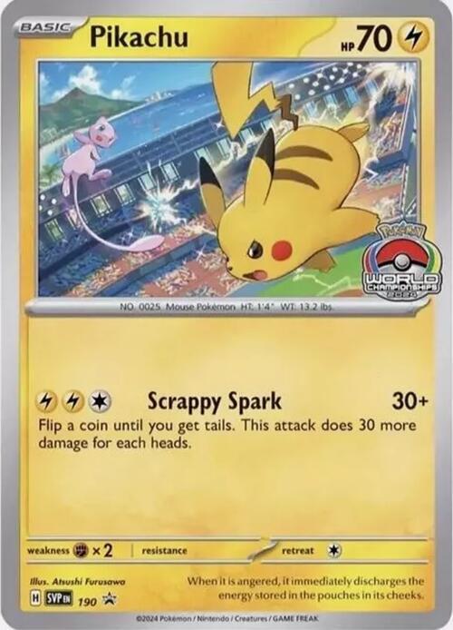 Pikachu 190 card