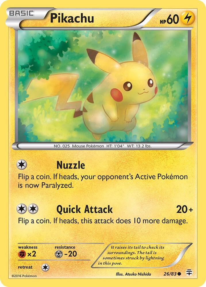 Pikachu 26/83 card