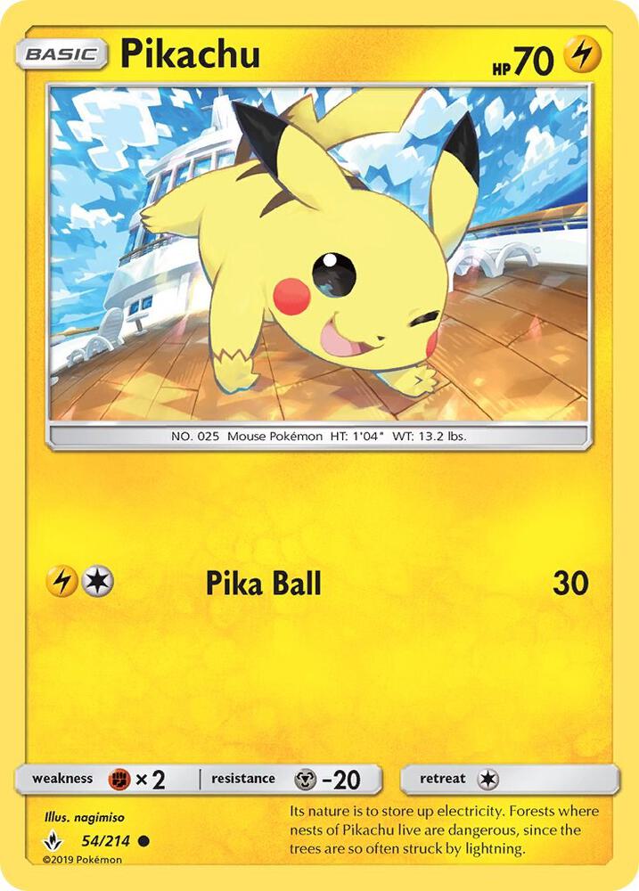 Pikachu 54/214 card