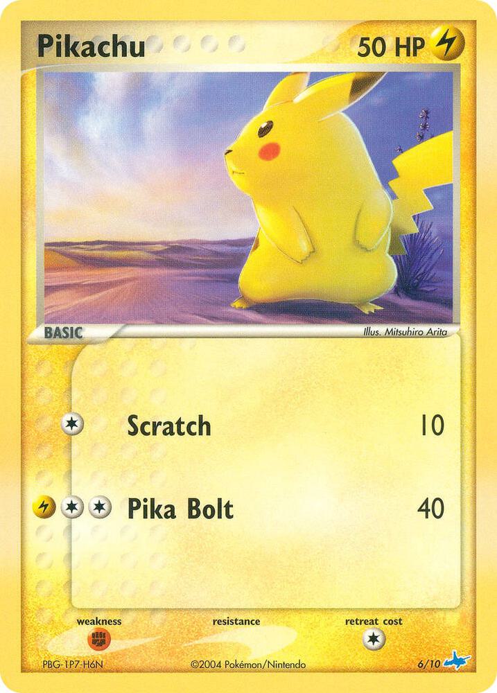 Pikachu 6/10 card