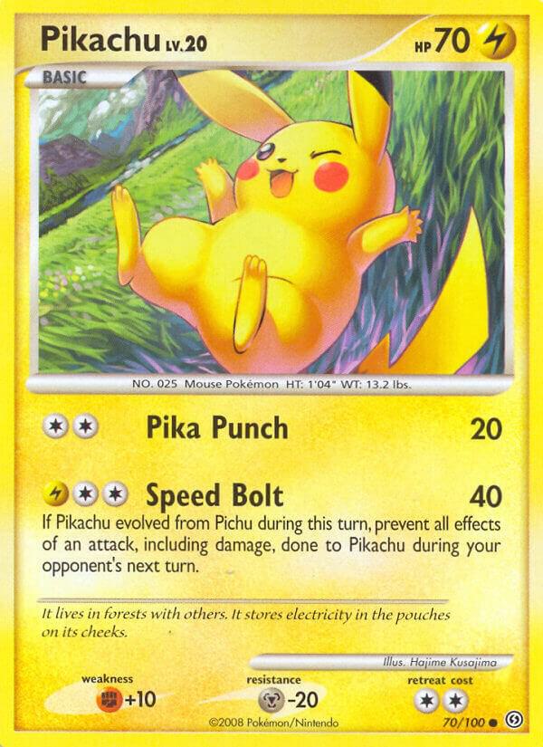 Pikachu 70/100 card