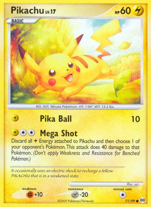 Pikachu 71/99 card