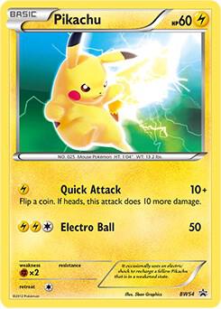 Pikachu BW54 card